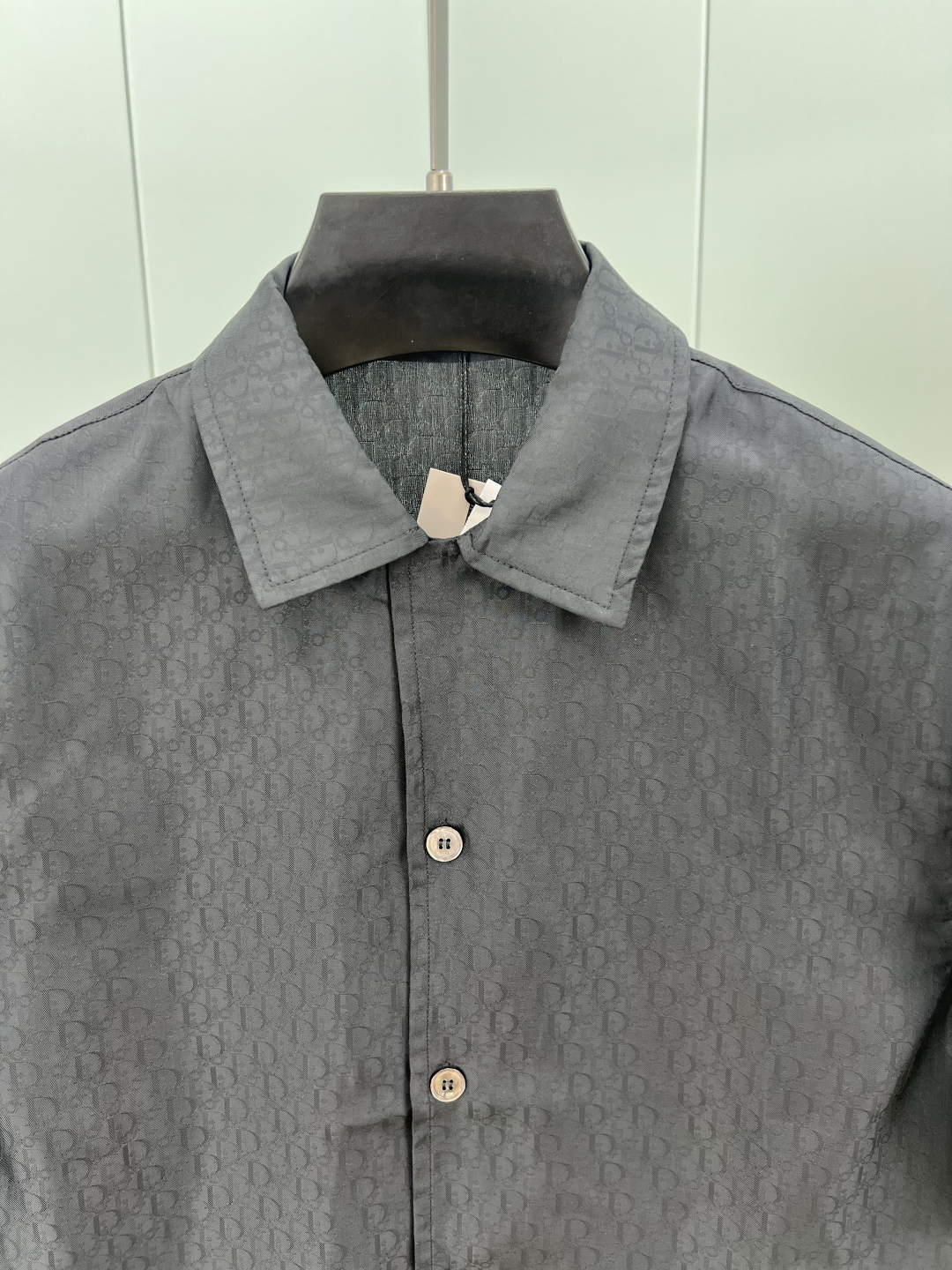 Dior Men's Black Oblique Jacquard Silk-Cotton Blend Short Sleeve Shirt 3 cmp i1743872655815 275 0 3