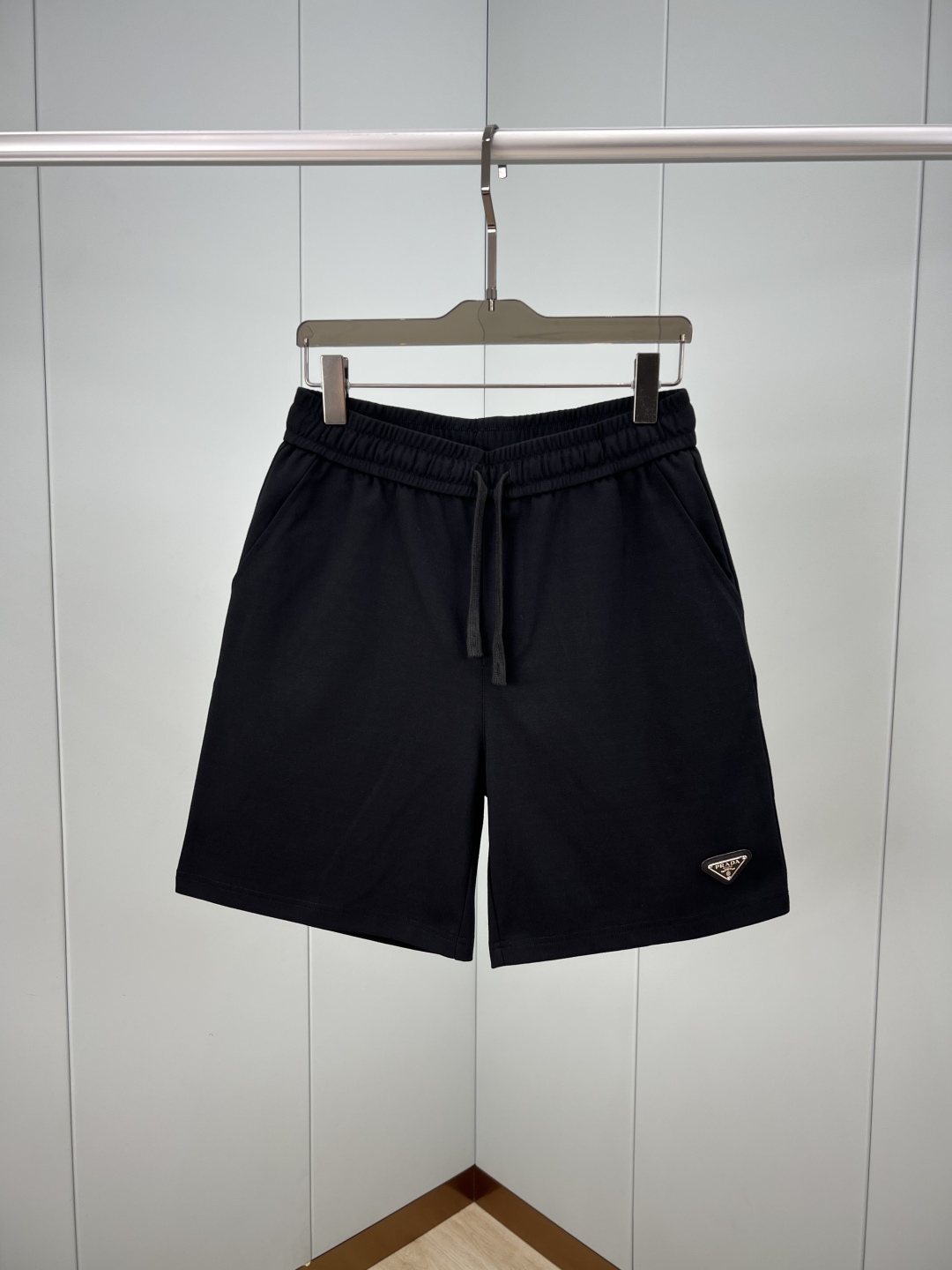 Prada Men's Summer Casual Shorts with Enamel Triangle Logo - Ice Cotton 1 cmp i1748277668060 8663 0 1