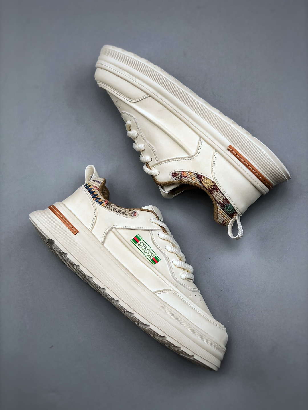 Gucci 轻奢单品 广东品质原厂 高奢古驰Gucci Screener GG High-Top Sneaker休闲潮鞋系列