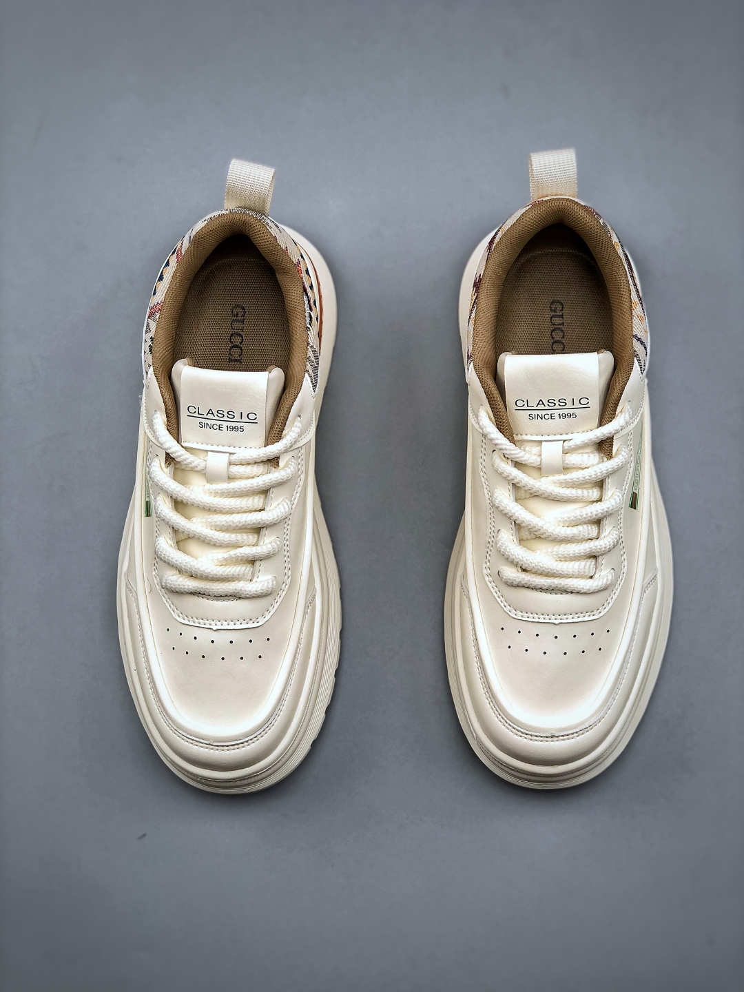 Gucci 轻奢单品 广东品质原厂 高奢古驰Gucci Screener GG High-Top Sneaker休闲潮鞋系列