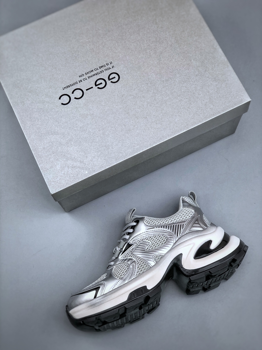 Gucci CC Women's Space Travel Chunky Sneakers Silver Gray Platform Shoes 4 cmp i1745782939309 4916 0 2