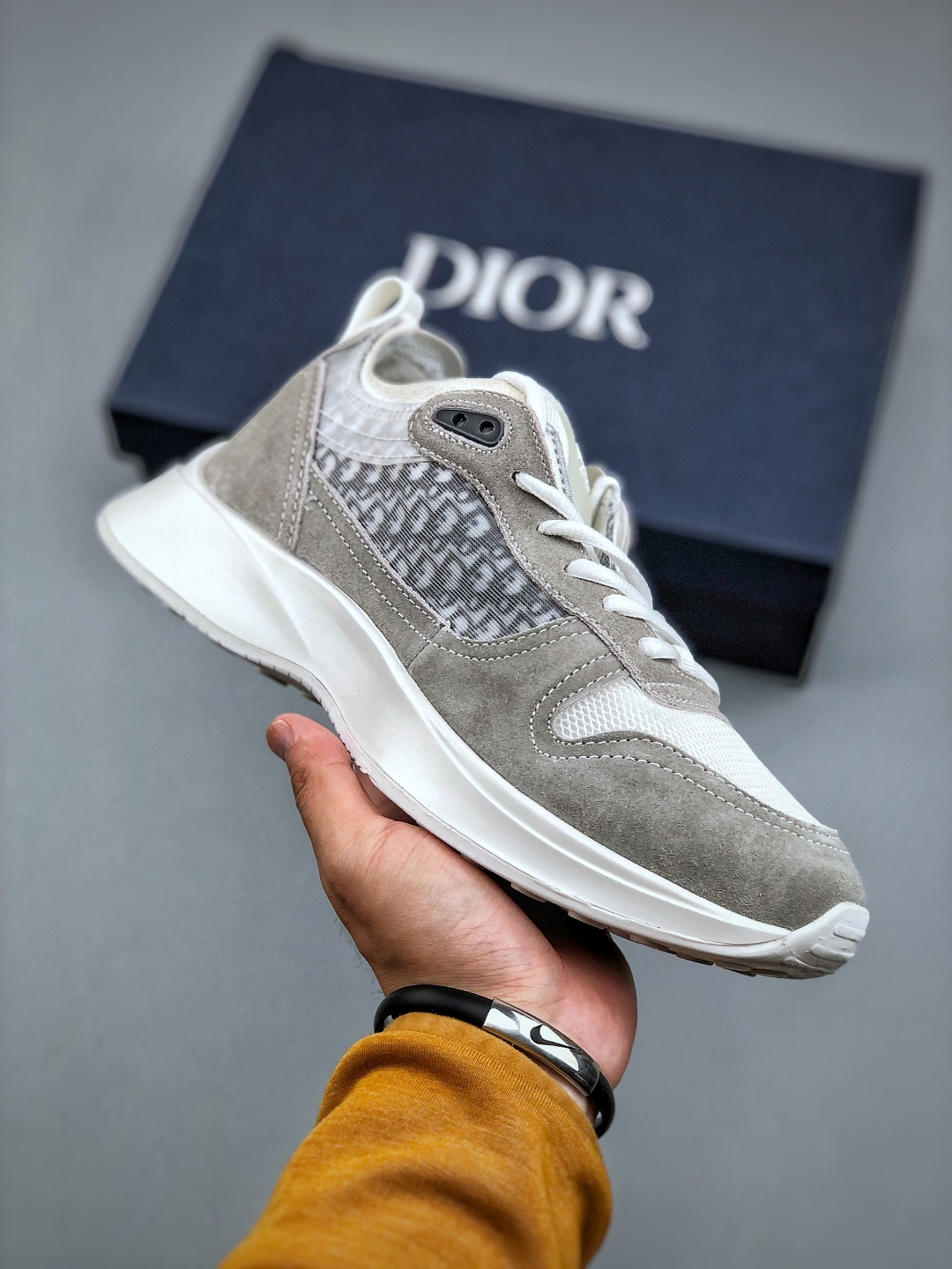 Dior B30 Sneakers Gray Mesh - Reinterprets Tennis Shoes For A Fashionable Look