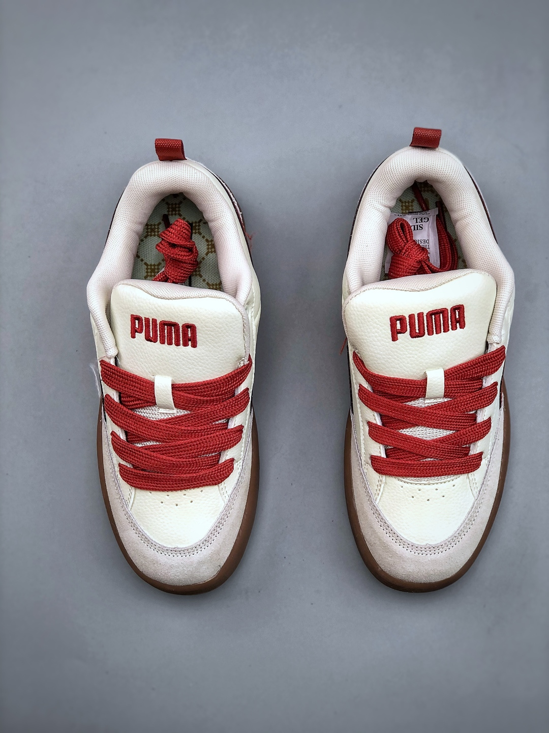Puma Park Lifestyle Low-Top Sneakers - Cream/Red, Anti-Slip, Durable 6 cmp i1745784478681 2442 0 4