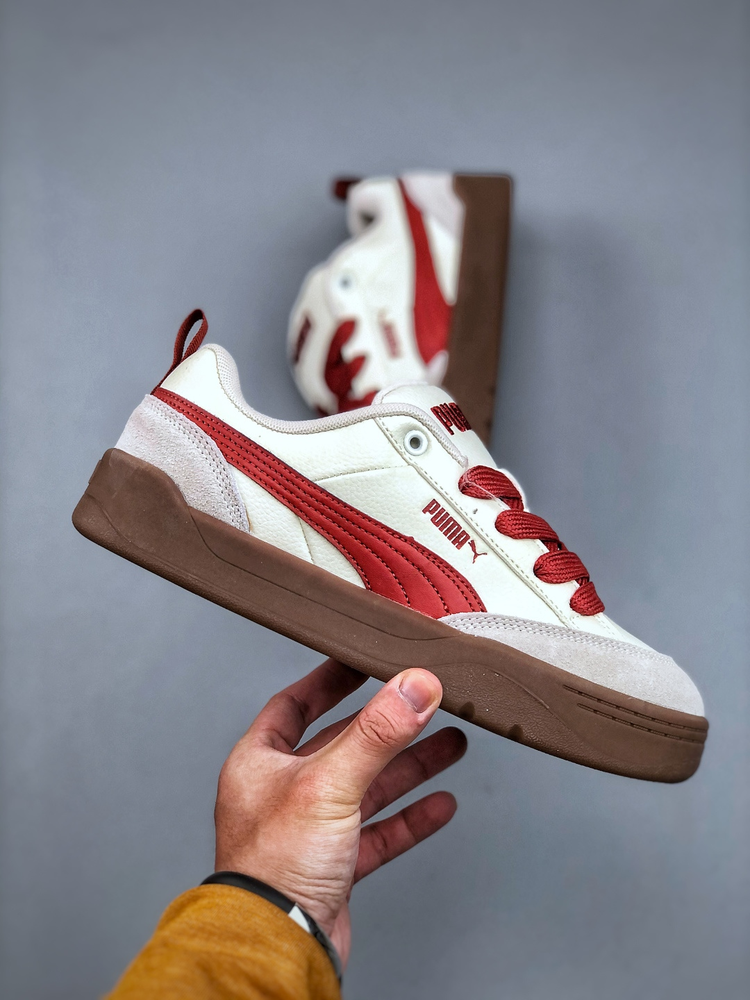 Puma Park Lifestyle Low-Top Sneakers - Cream/Red, Anti-Slip, Durable 5 cmp i1745784478681 588 0 3