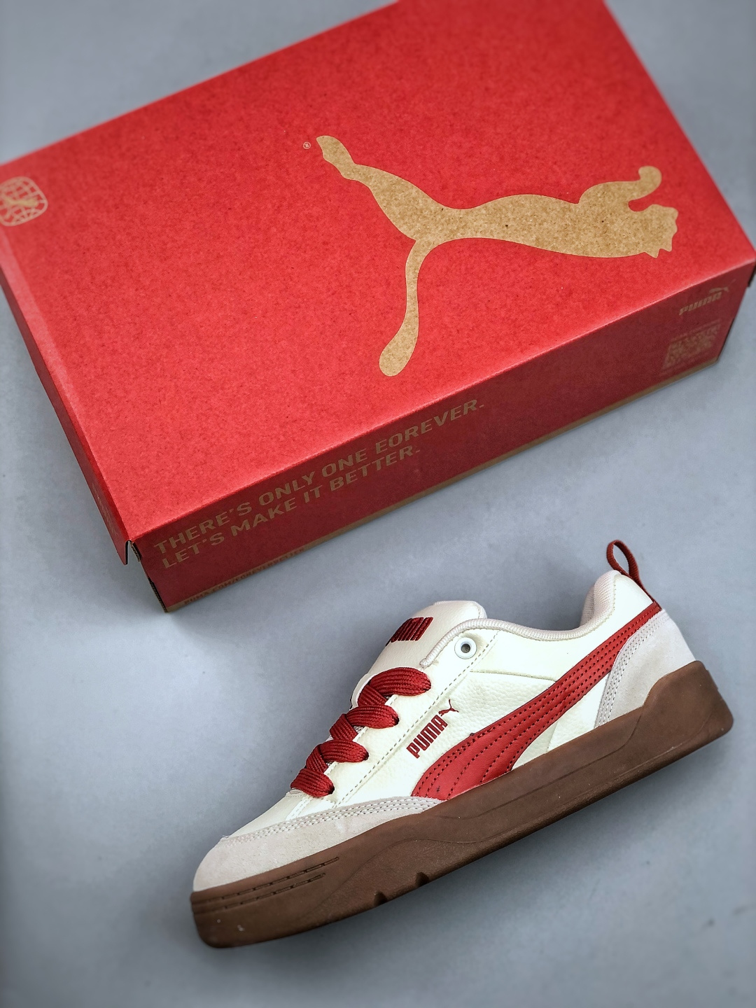 Puma Park Lifestyle Low-Top Sneakers - Cream/Red, Anti-Slip, Durable 4 cmp i1745784478681 7721 0 2