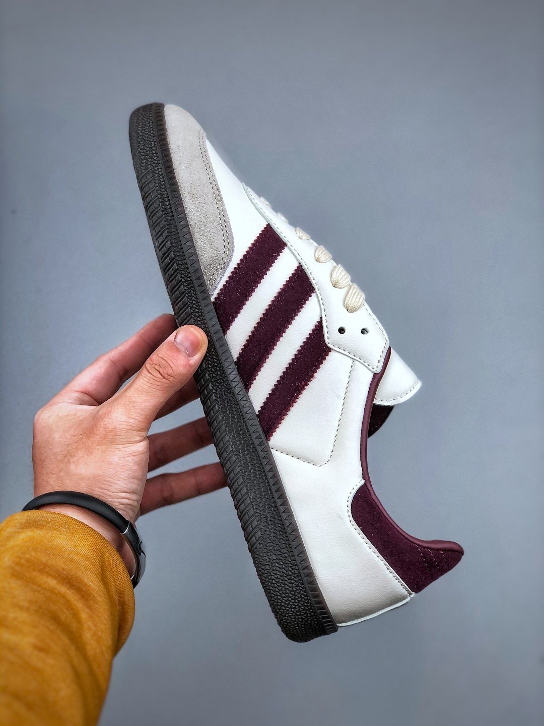 Adidas Originals Samba OG Putty Grey Maroon Low-Top Casual Sneakers 3 cmp i1745875340589 2607 0 1