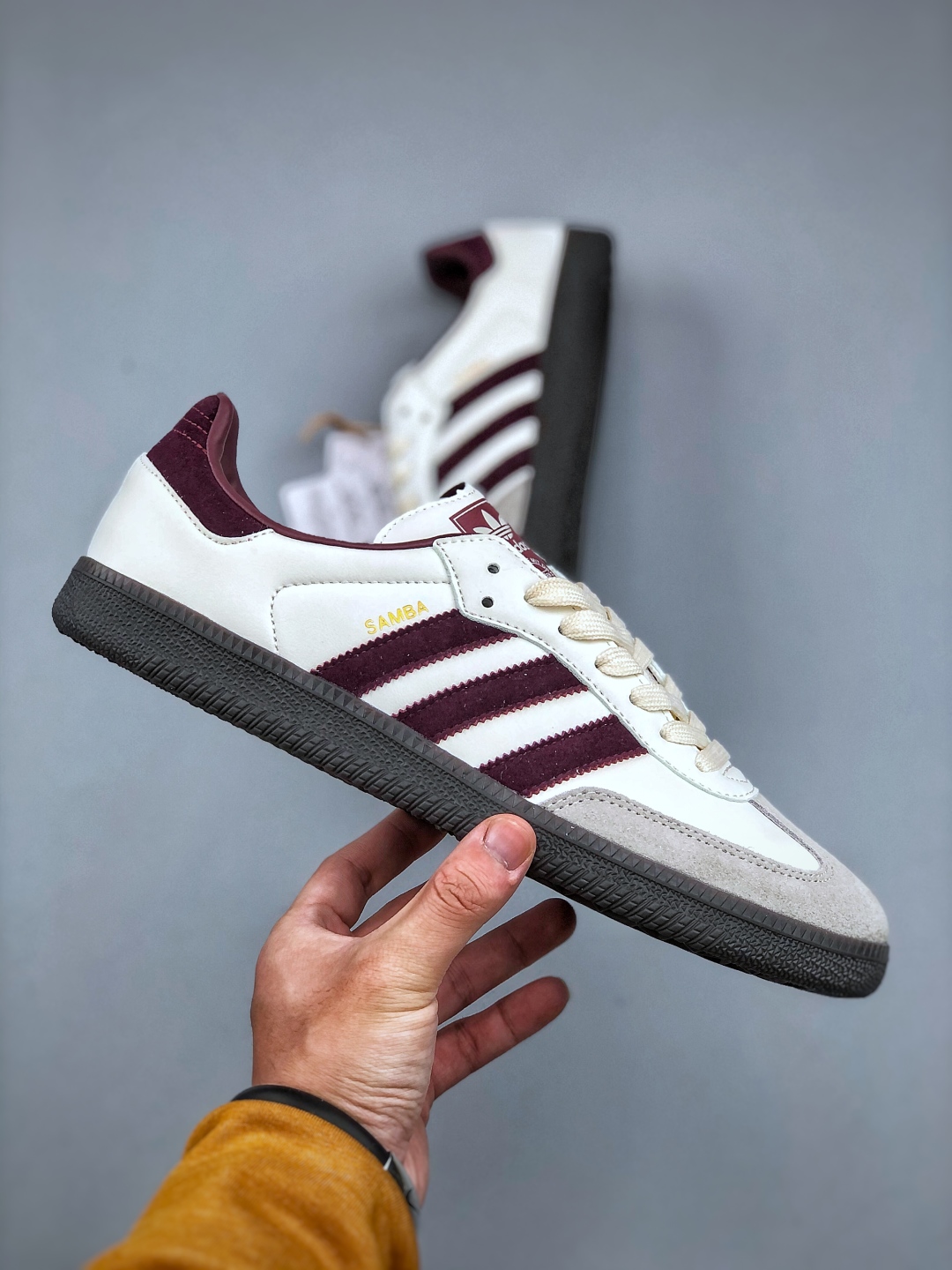 Adidas Originals Samba OG Putty Grey Maroon Low-Top Casual Sneakers 5 cmp i1745875340642 1102 0 3