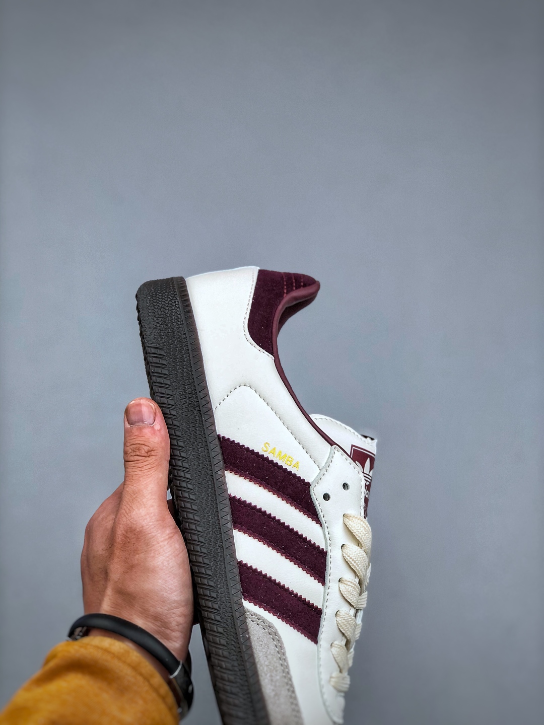 Adidas Originals Samba OG Putty Grey Maroon Low-Top Casual Sneakers 7 cmp i1745875340643 7775 0 5
