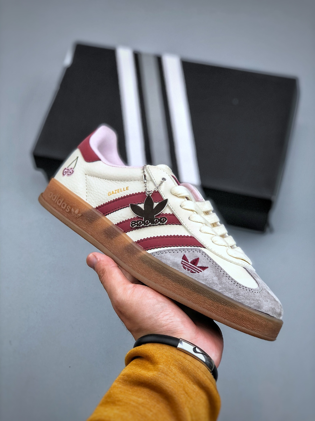 Adidas Originals Gazelle Indoor Cherry White Red Sneakers DM1234-006