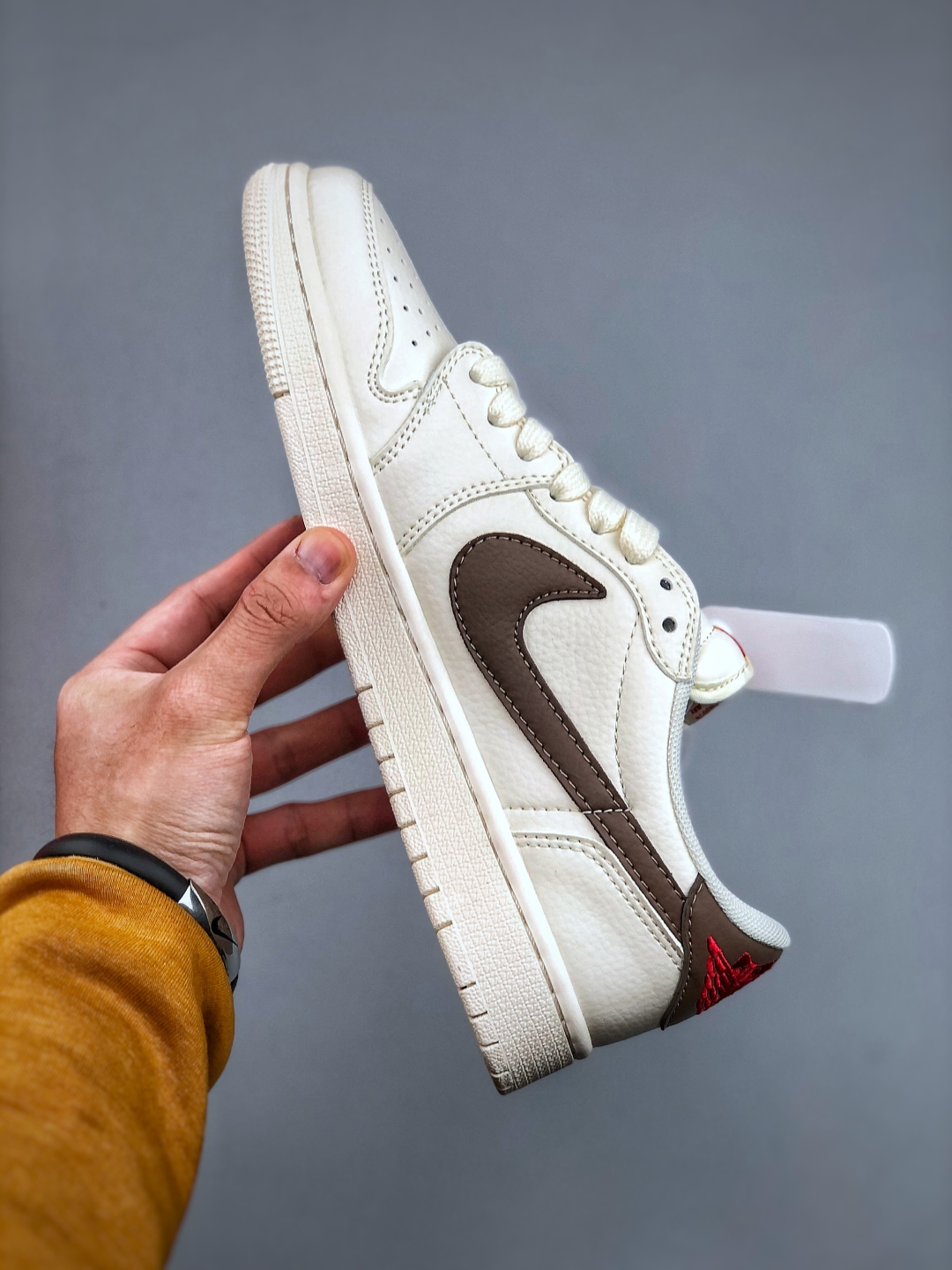 Air Jordan 1 Low Supreme Collab: Tan Leather, Designer Custom Sneakers 3 cmp i1745876275031 4147 0 1