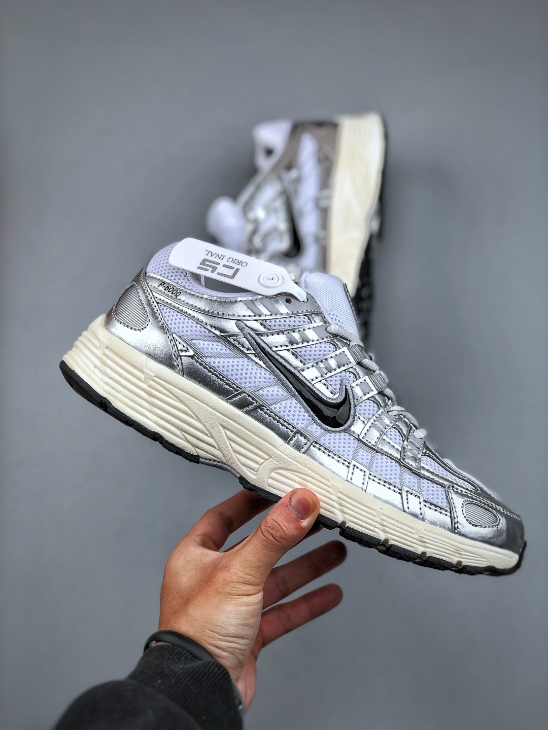 Nike P-6000 Initiator Running Shoes - Silver/Black Retro Sneakers for Men 5 cmp i1745960920044 6178 0 3