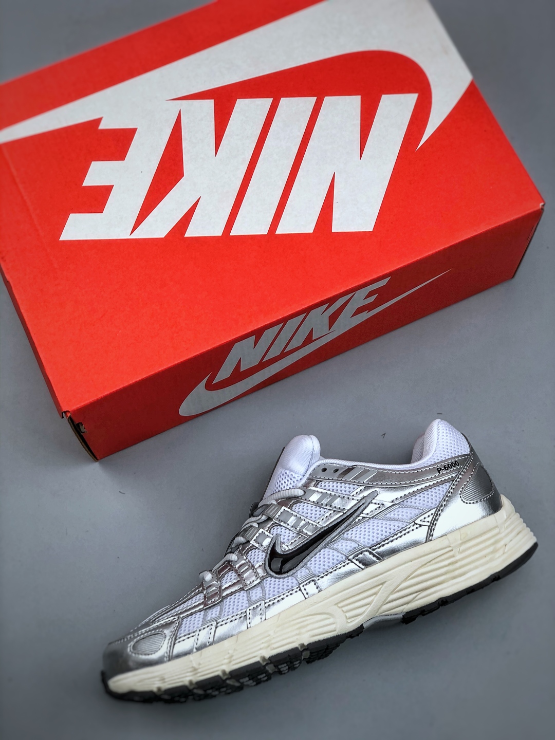 Nike P-6000 Initiator Running Shoes - Silver/Black Retro Sneakers for Men 4 cmp i1745960921589 3428 0 2