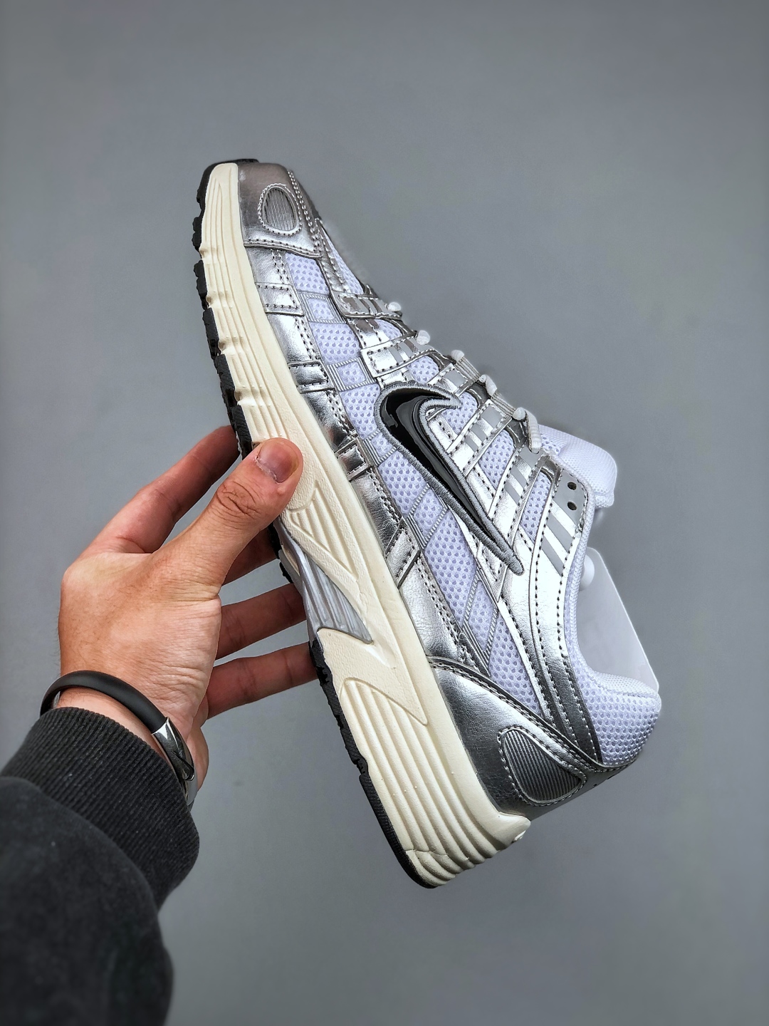 Nike P-6000 Initiator Running Shoes - Silver/Black Retro Sneakers for Men 3 cmp i1745960921610 799 0 1