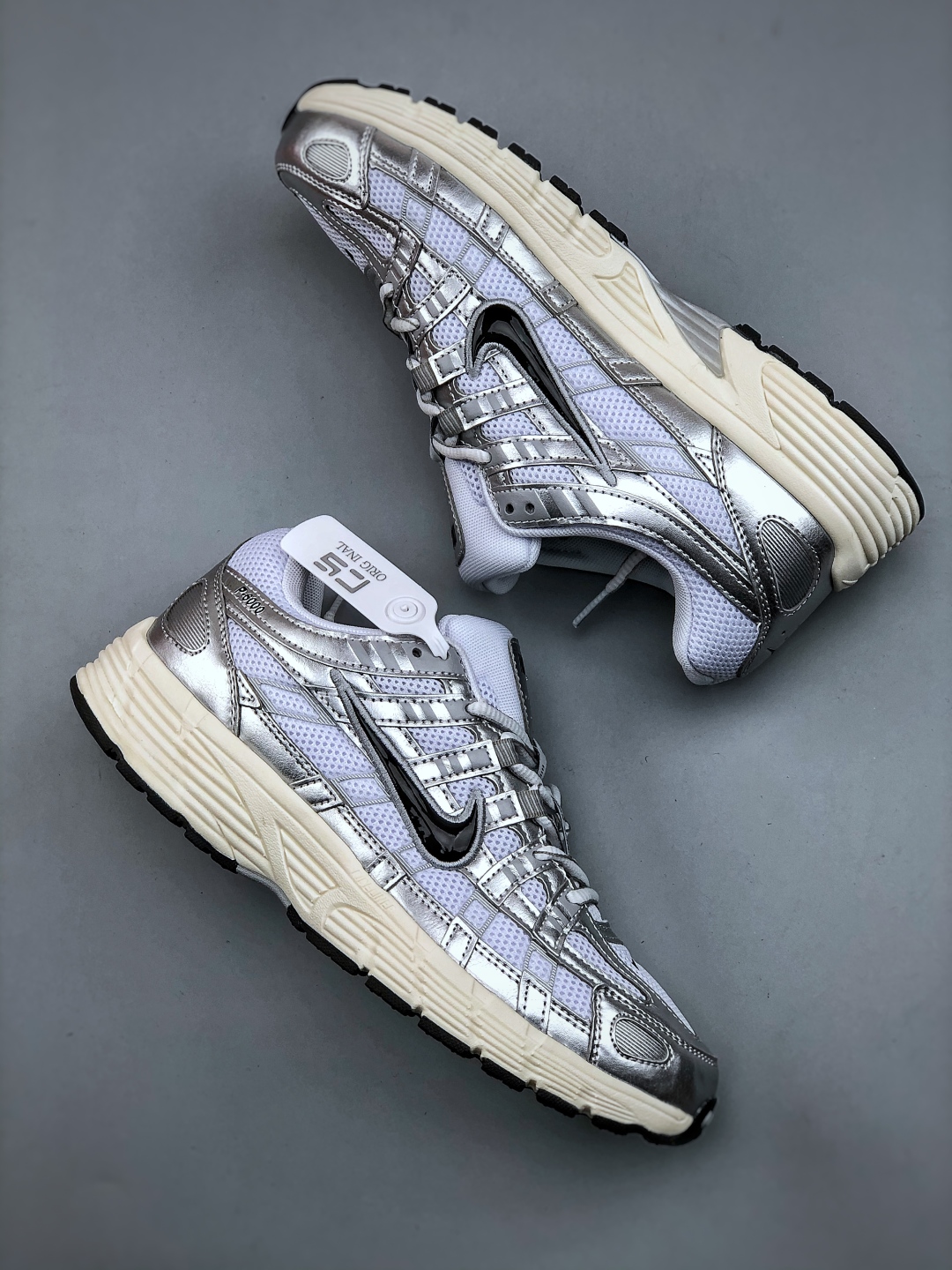 Nike P-6000 Initiator Running Shoes - Silver/Black Retro Sneakers for Men 10 cmp i1745960921619 8961 0 8