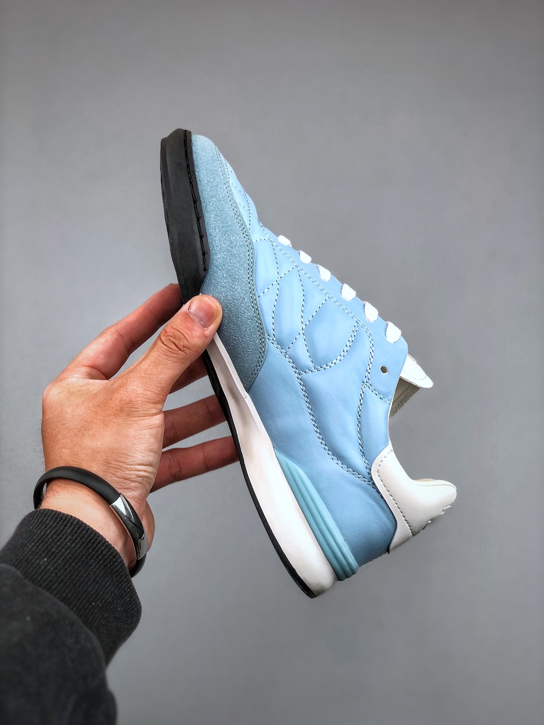 Chanel Women's Light Blue Leather Lace-Up Sneakers, Size 35-39 3 cmp i1745962010544 4512 0 1
