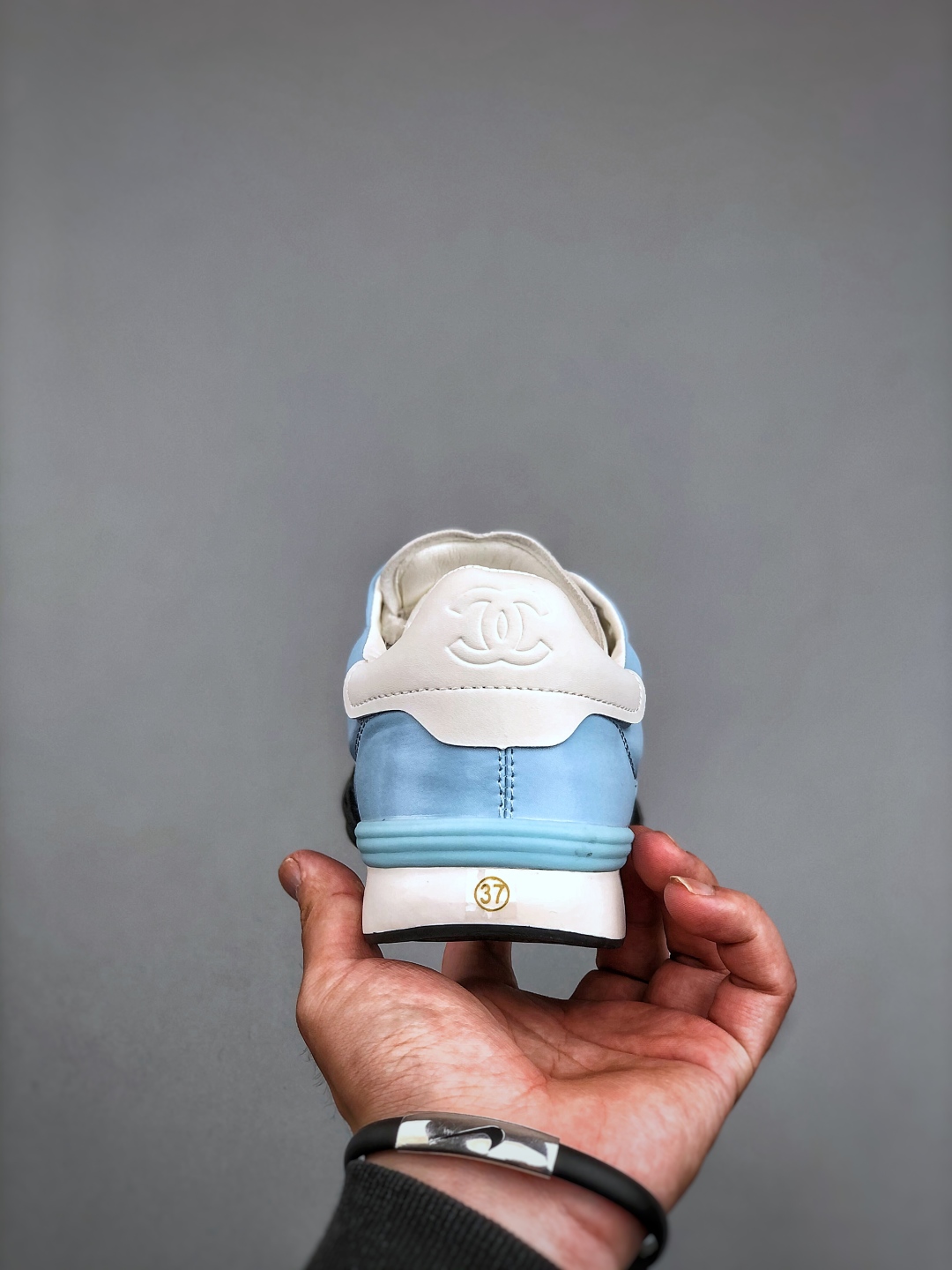 Chanel Women's Light Blue Leather Lace-Up Sneakers, Size 35-39 8 cmp i1745962010553 1644 0 6
