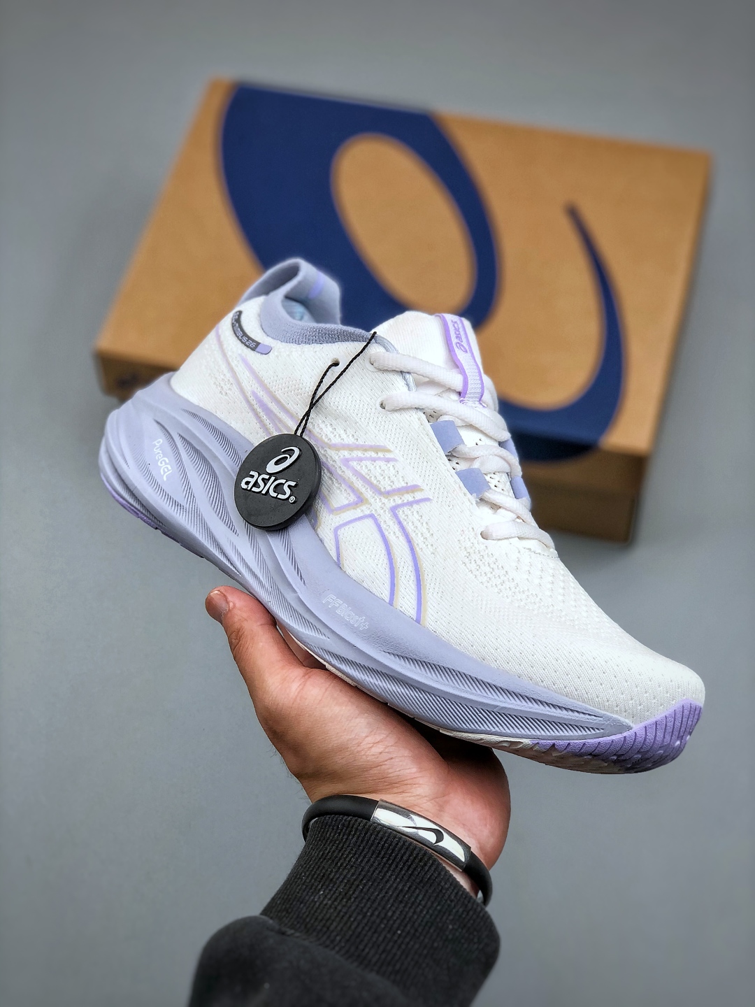 Asics Gel-Nimbus 26 White/Lavender Running Shoes - Breathable & Durable 2 cmp i1745962349105 5292 0 0