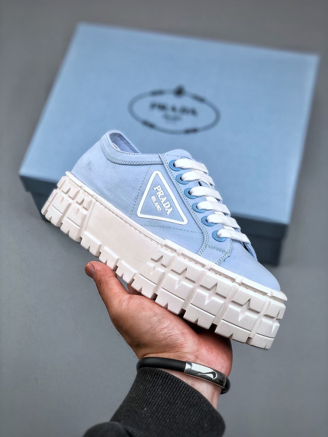 Prada 2025 New Thick-Soled Washed Canvas Shoes Women's Fashion Sneakers 3 cmp i1745963145778 7891 0 0