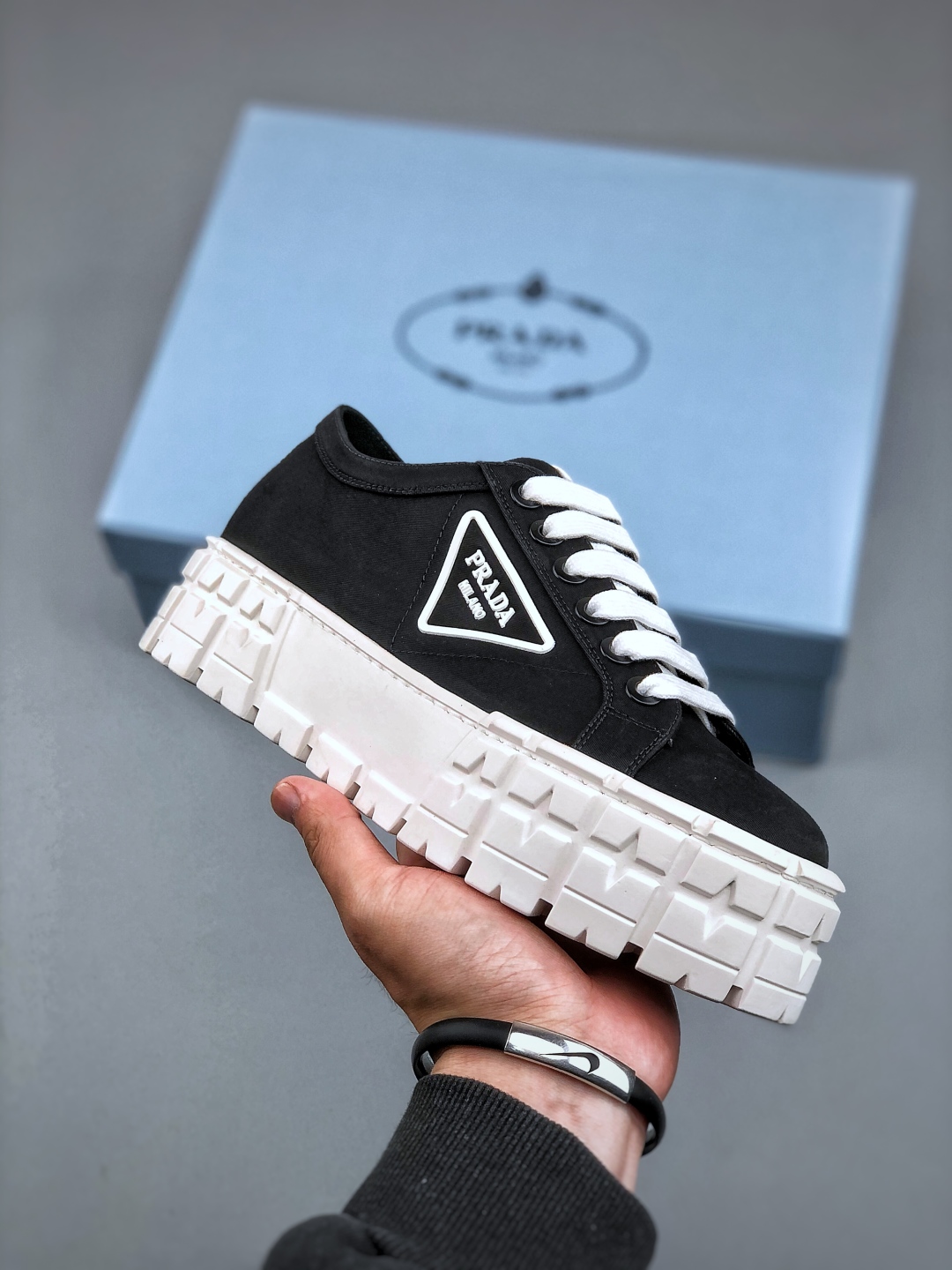 Prada 2025 New Thick-Soled Washed Canvas Shoes Women's Fashion Sneakers 4 cmp i1745963160778 807 0 0
