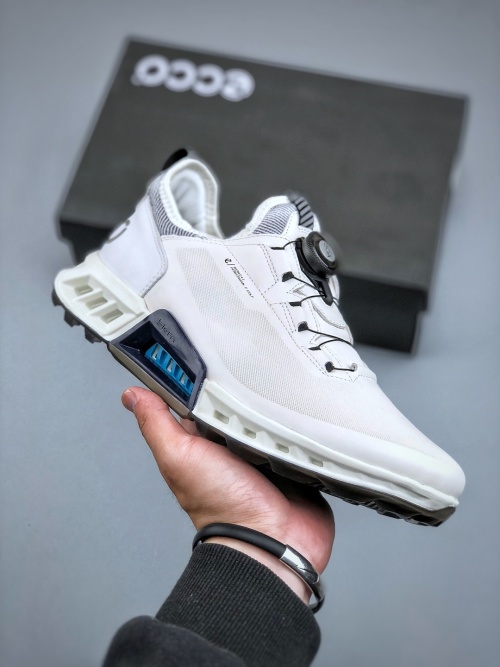 Ecco Men's Golf C4 Shoes: Leather Upper, BIOM Technology, Cushioned Midsole