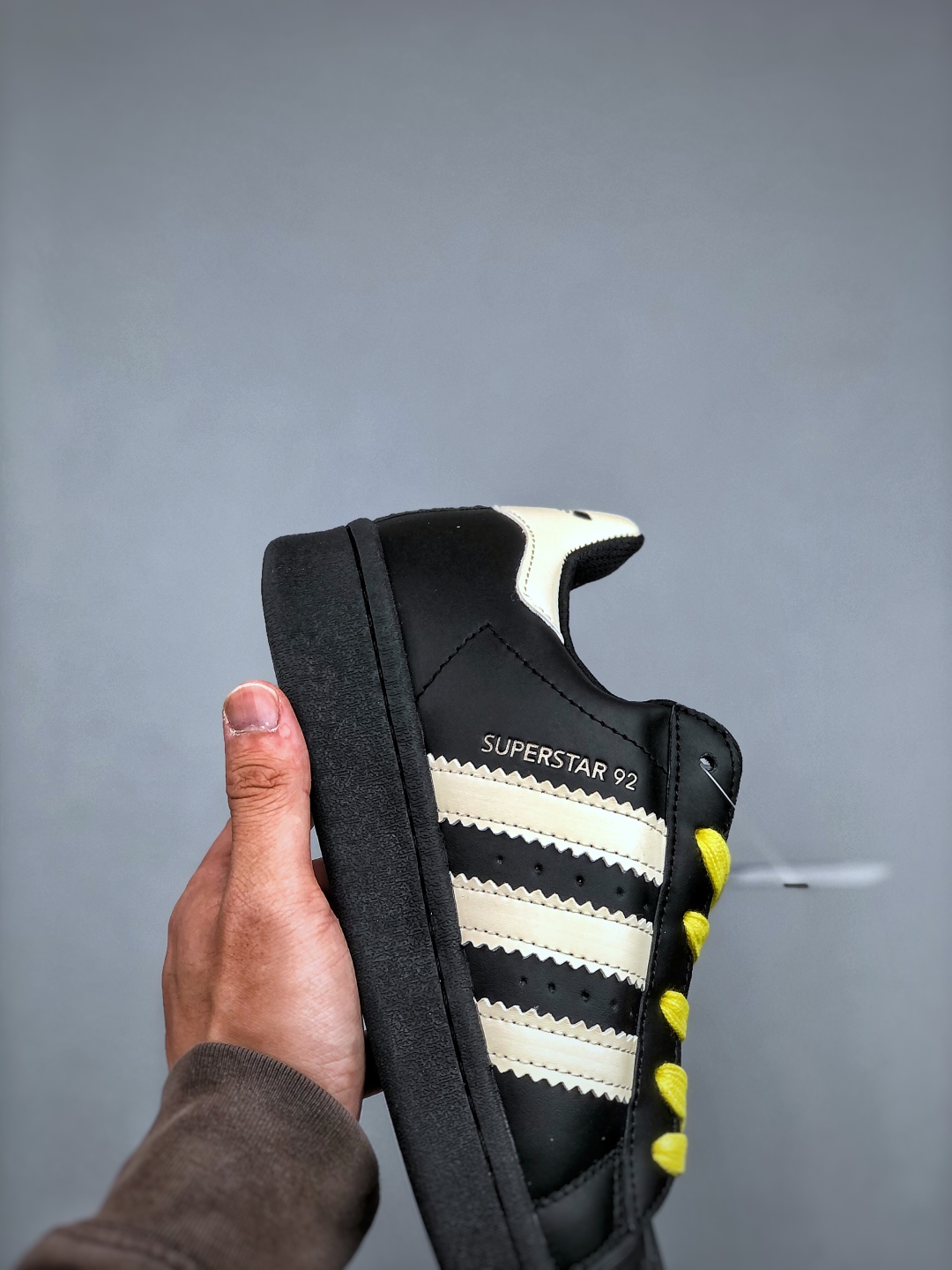 Adidas Originals Superstar '92 Low-Top Casual Sneakers - Black/White/Yellow 7 cmp i1746305672859 8256 0 5