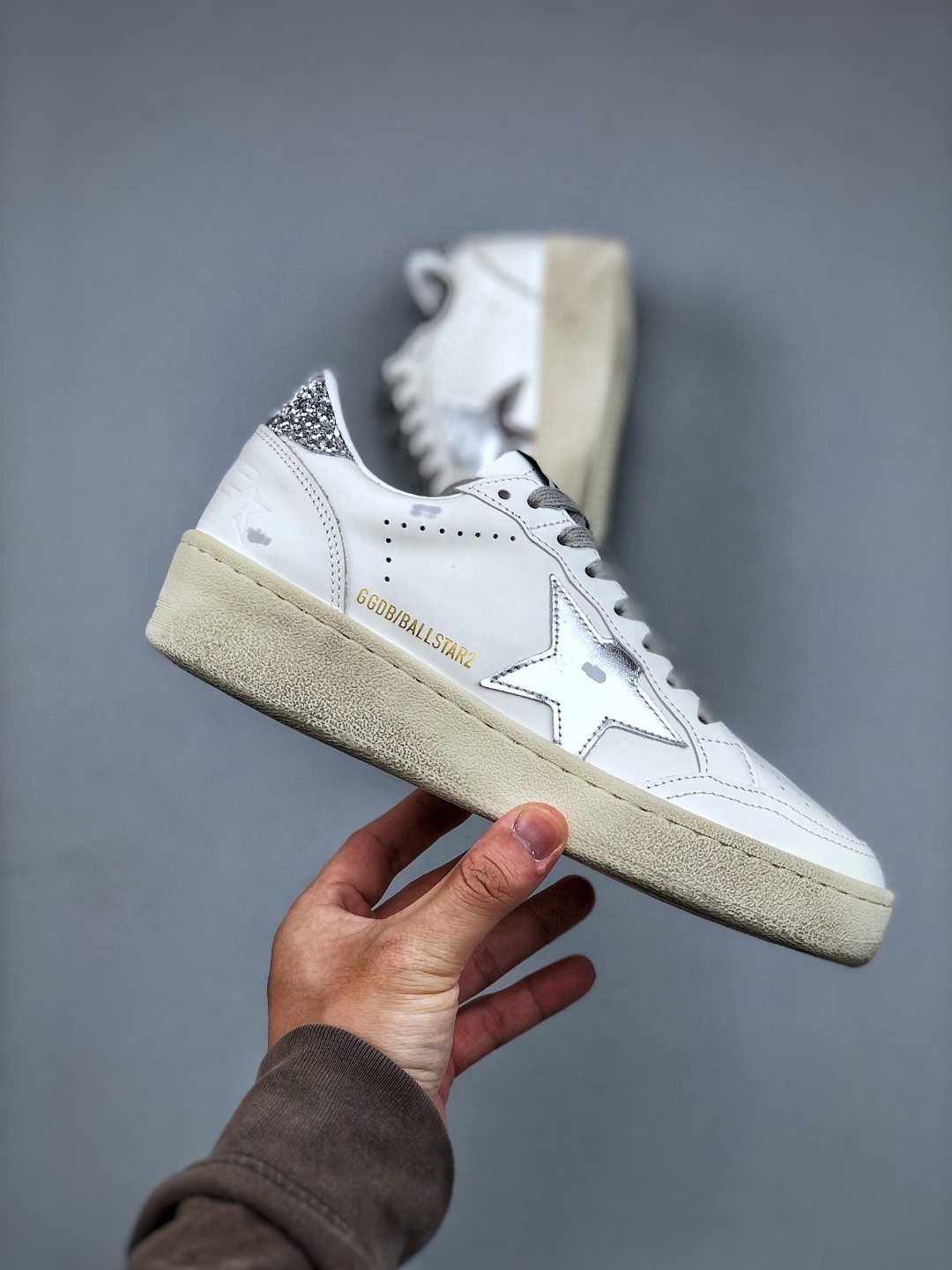 Golden Goose Forty-Two Platform Sneakers - White Leather with Silver Star 4 cmp i1746307054492 3212 0 3