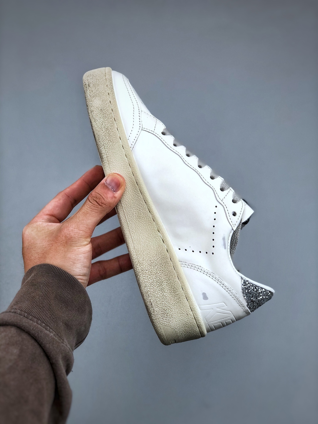 Golden Goose Forty-Two Platform Sneakers - White Leather with Silver Star 3 cmp i1746307054500 617 0 1