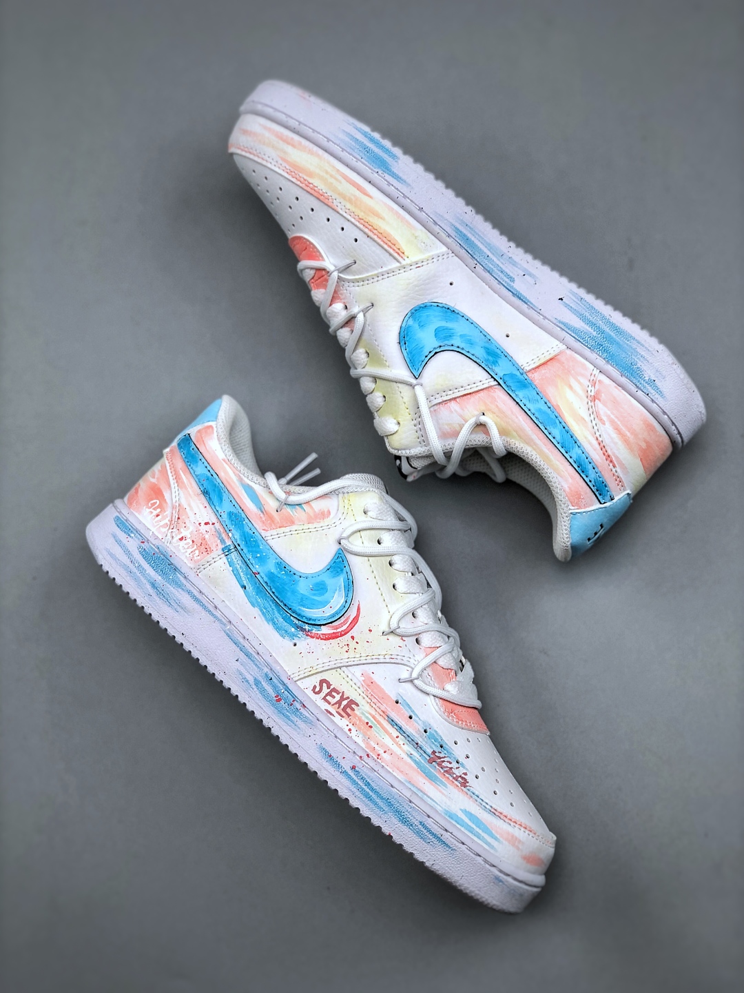 Nike Court Vision Low 'Sunset Graffiti' Custom Sneakers - Artistic Style 10 cmp i1746392714449 6849 0 8