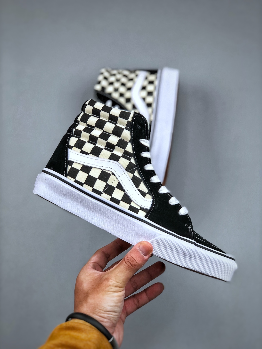 Vans Sk8-Hi Black/White Checkerboard Canvas High-Top Unisex Skate Shoes 5 cmp i1746478673279 9273 0 3