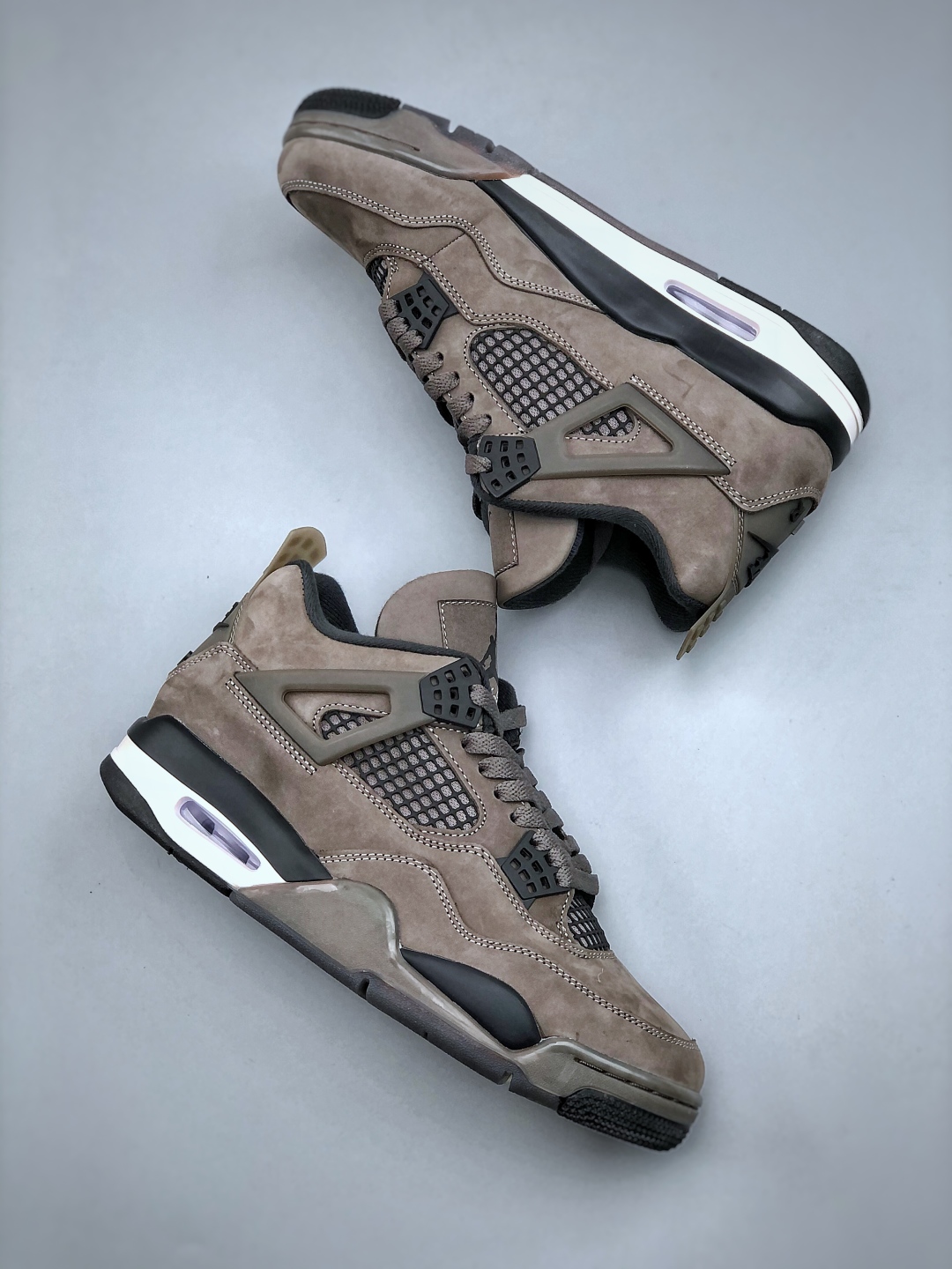 Air Jordan 4 Retro 'Cave Stone' Mocha Suede Sneakers FV5029-200 10 cmp i1746478970547 3572 0 8