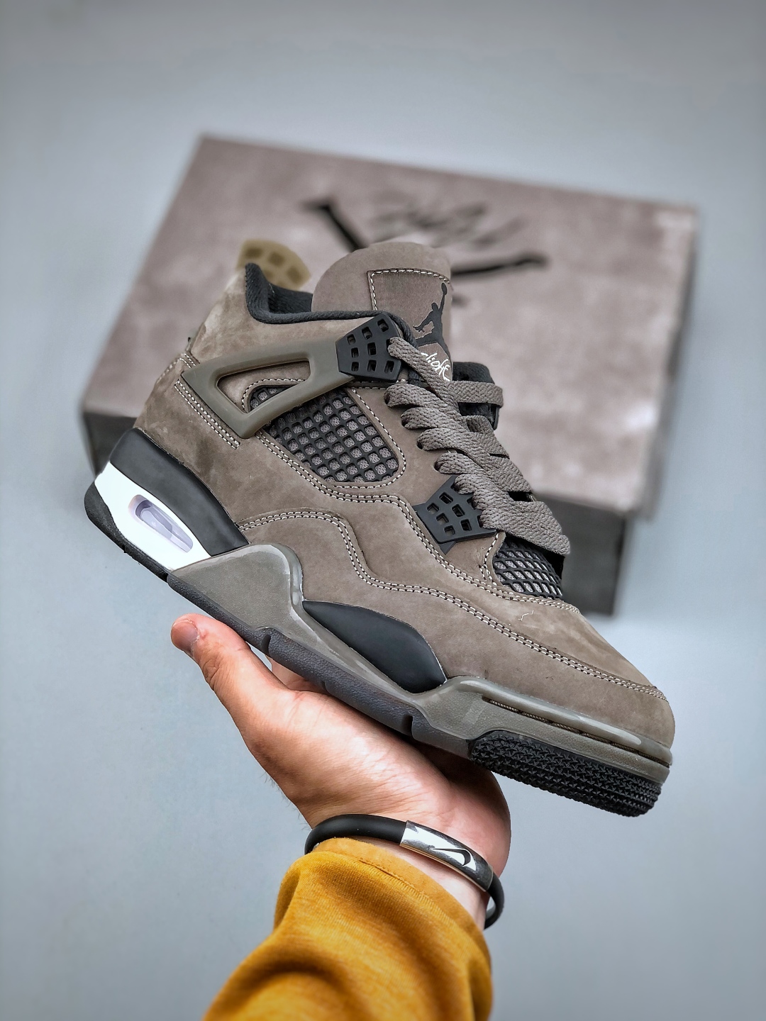 Air Jordan 4 Retro 'Cave Stone' Mocha Suede Sneakers FV5029-200 2 cmp i1746478970547 8307 0 0