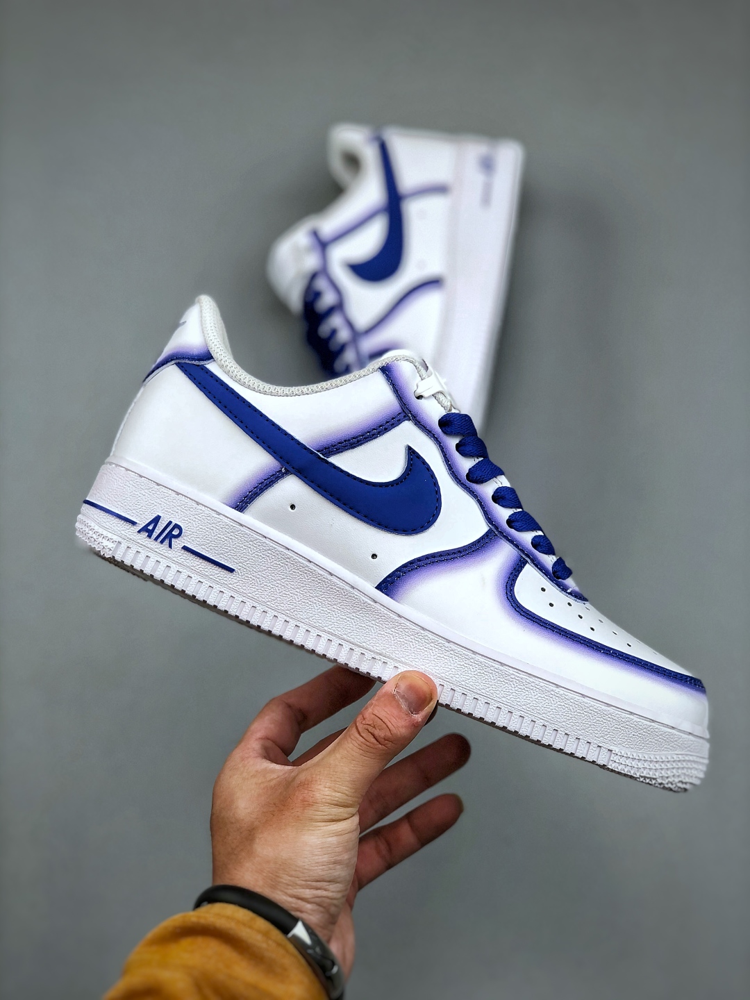 Nike Air Force 1 Low '07 Blue Planet Custom Leather Casual Sneakers 5 cmp i1746564619587 4624 0 3