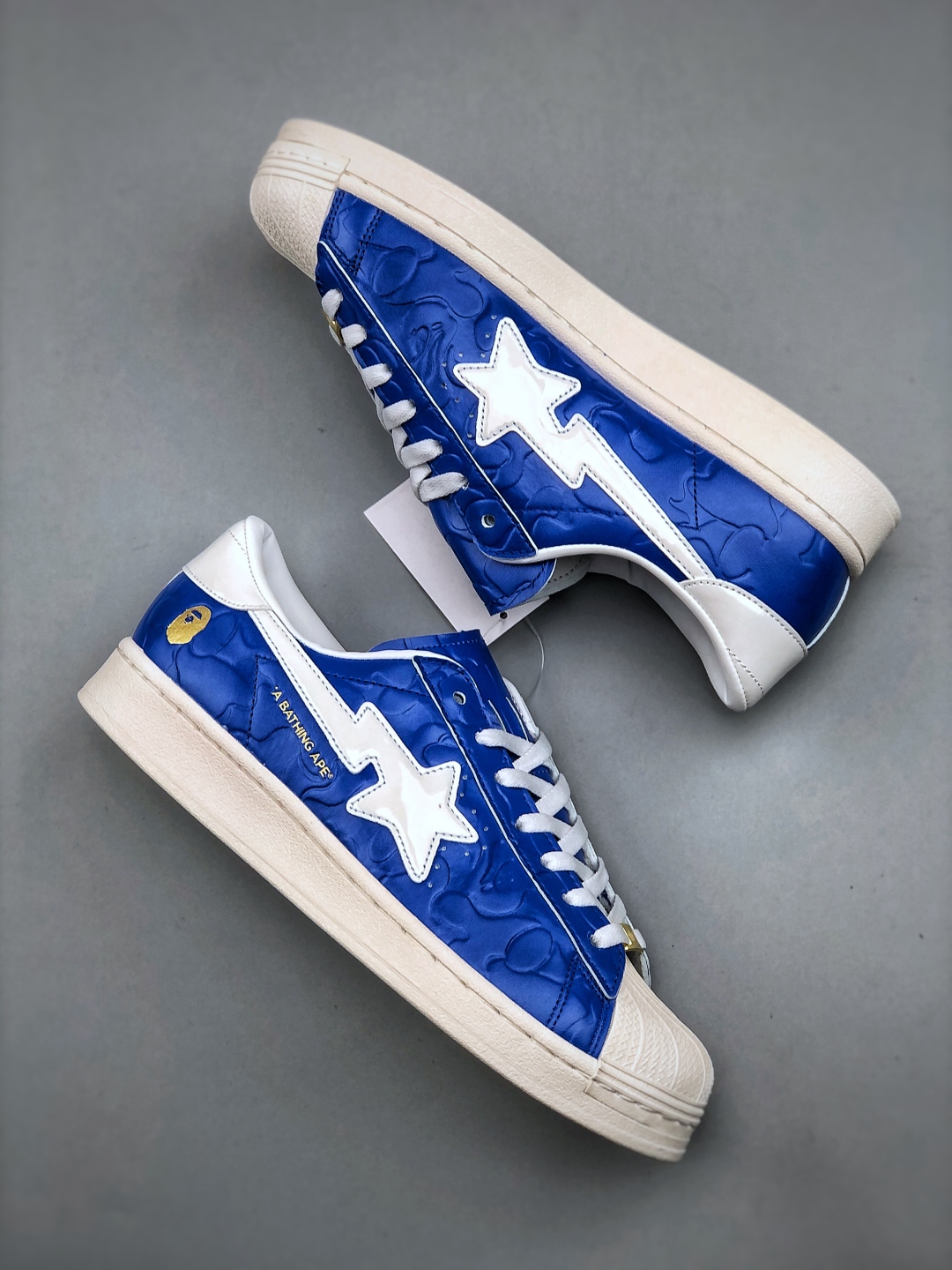 Adidas x BAPE Superstar JR2702 Blue/White Casual Sneakers - Limited Edition 10 cmp i1746564806401 2739 0 8