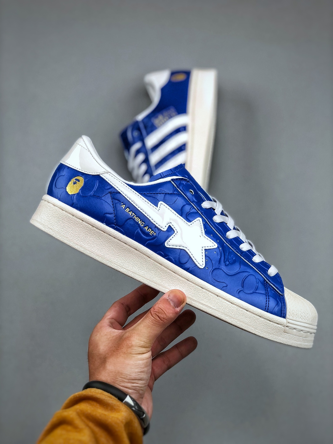 Adidas x BAPE Superstar JR2702 Blue/White Casual Sneakers - Limited Edition 5 cmp i1746564806439 7223 0 3