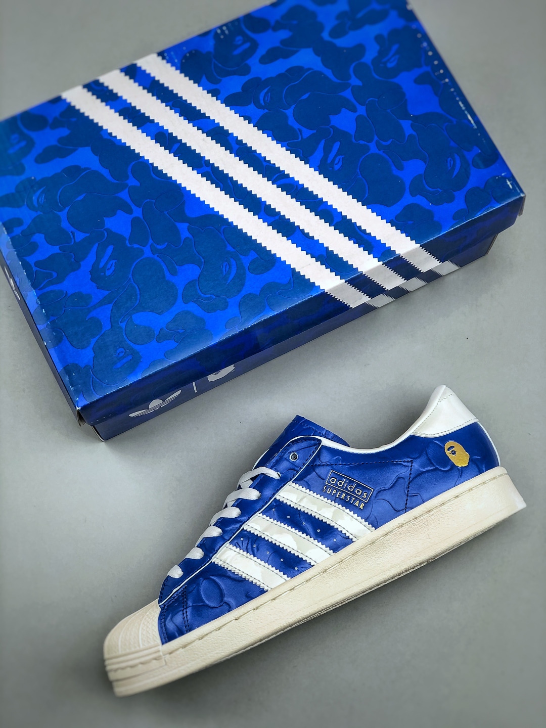 Adidas x BAPE Superstar JR2702 Blue/White Casual Sneakers - Limited Edition 4 cmp i1746564807767 1067 0 2