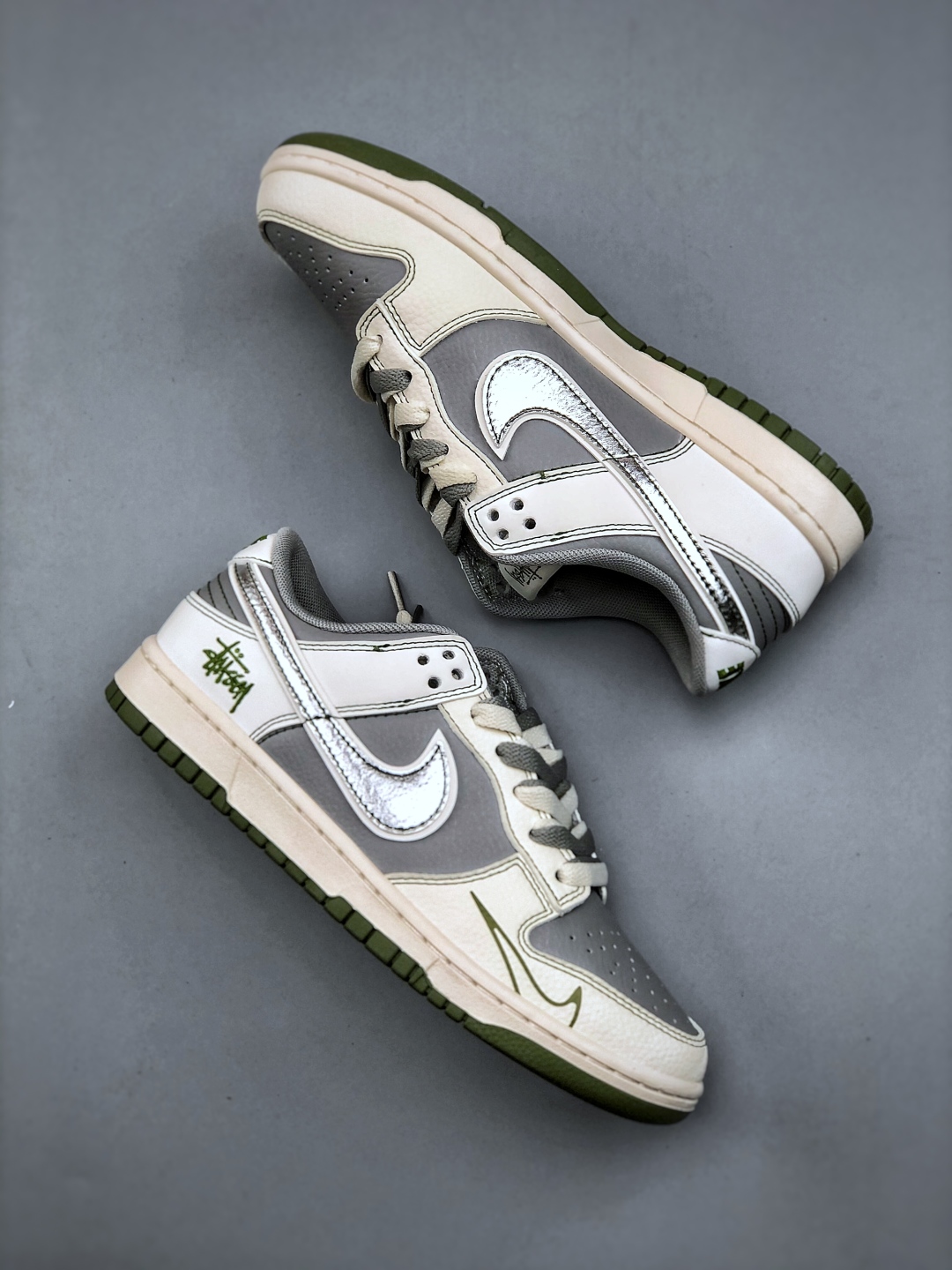 Nike SB Dunk Low x Stussy White Grey Green Silver - Premium Quality 10 cmp i1746565216631 5238 0 8