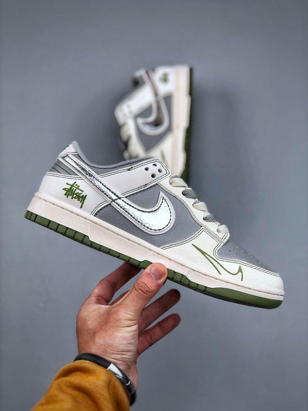 Nike SB Dunk Low x Stussy White Grey Green Silver - Premium Quality 5 cmp i1746565216632 4554 0 3