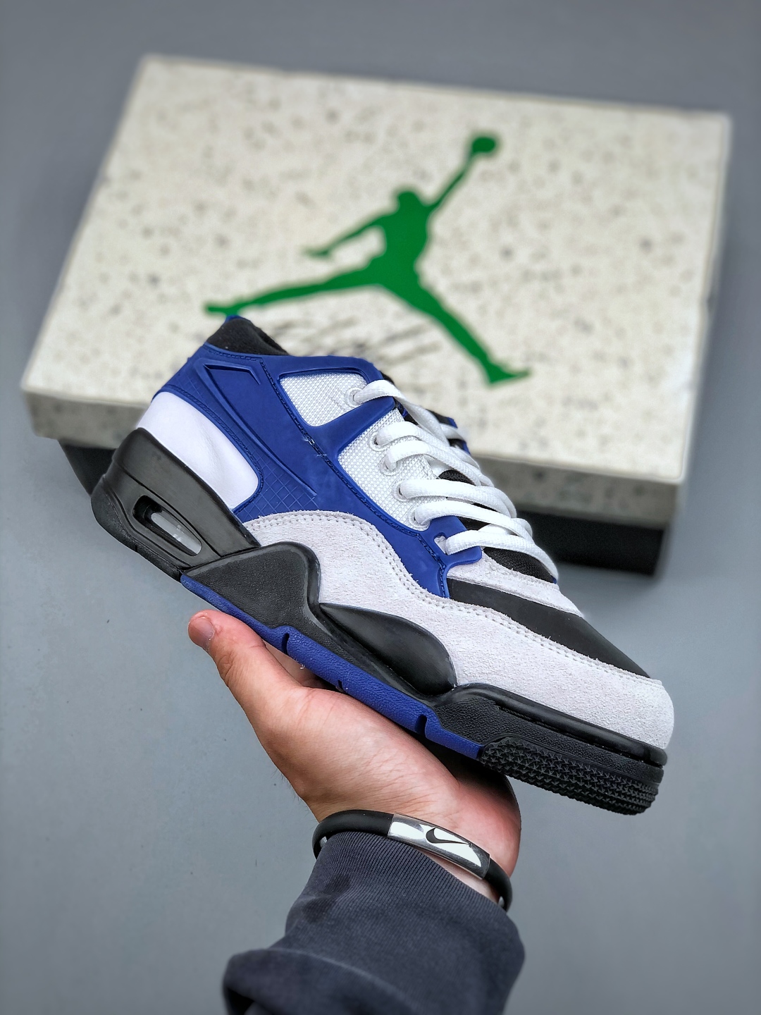 Air Jordan 4 "Remastered" Blue & White Suede Sneakers FQ7939-140 2 cmp i1746649035054 7645 0 0