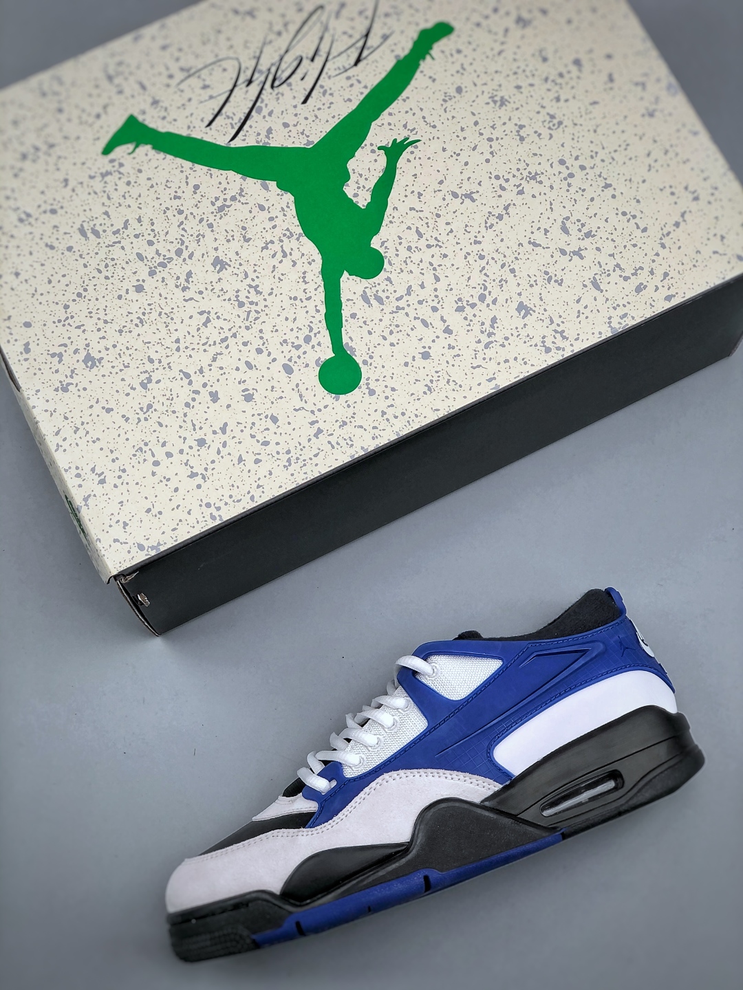 Air Jordan 4 "Remastered" Blue & White Suede Sneakers FQ7939-140 4 cmp i1746649036588 9498 0 2