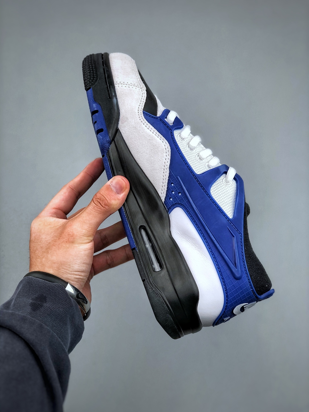 Air Jordan 4 "Remastered" Blue & White Suede Sneakers FQ7939-140 3 cmp i1746649036589 4955 0 1