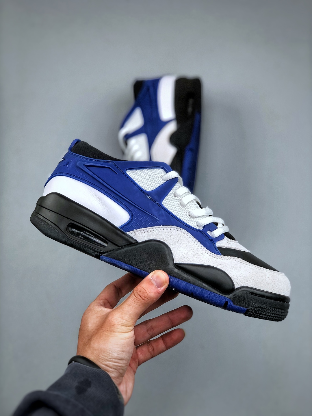 Air Jordan 4 "Remastered" Blue & White Suede Sneakers FQ7939-140 5 cmp i1746649036595 2289 0 3