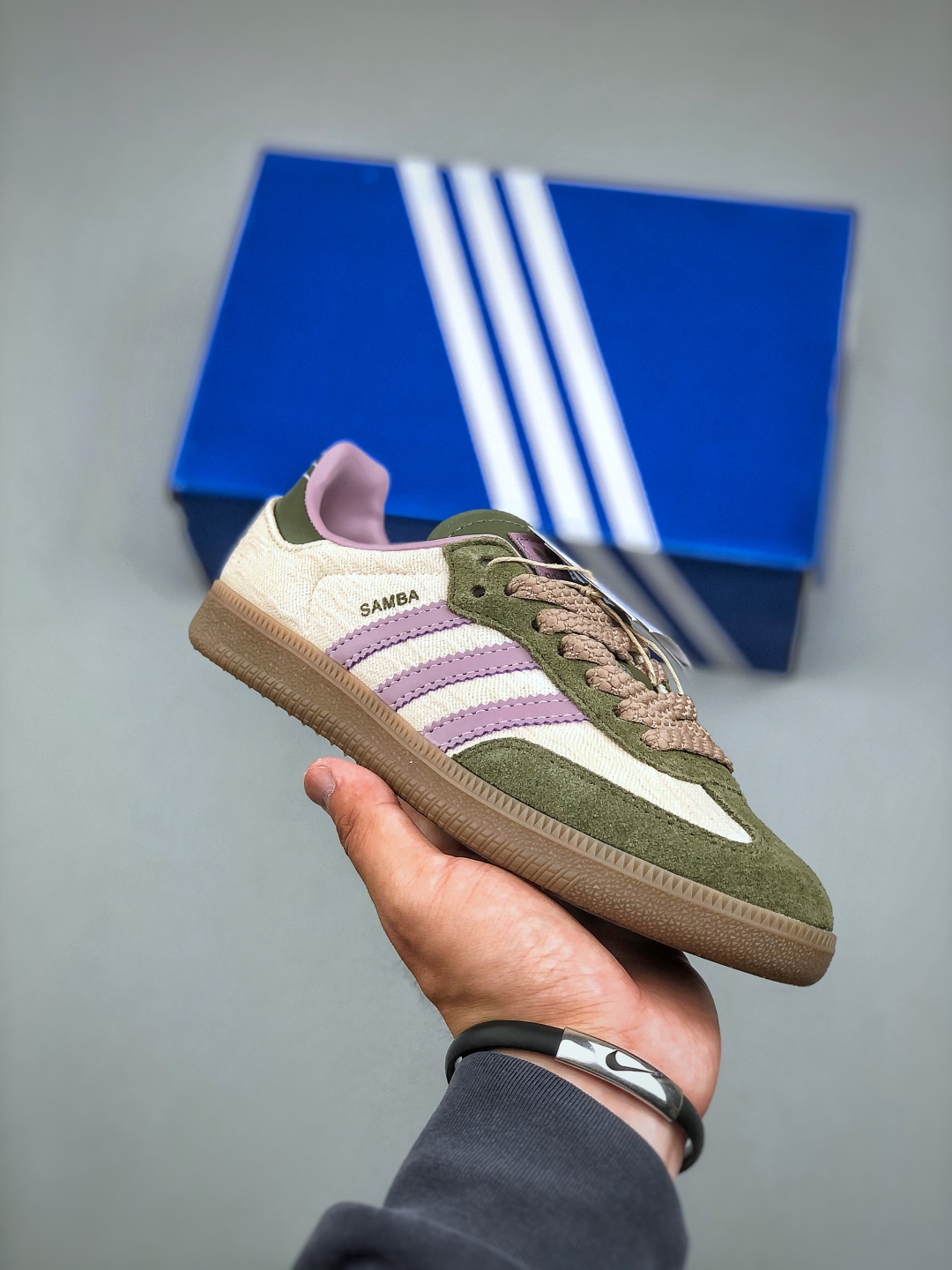 Adidas Samba OG Green Purple Sneakers - Retro Casual Low-Top Shoes 2 cmp i1746650259838 3229 0 0