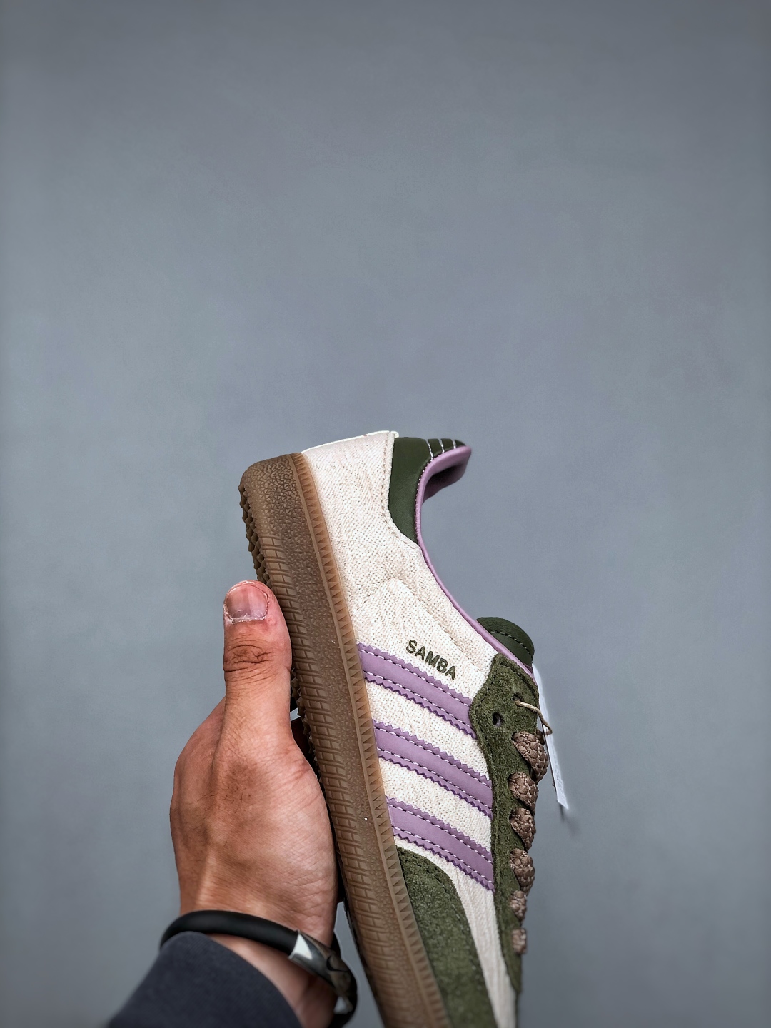 Adidas Samba OG Green Purple Sneakers - Retro Casual Low-Top Shoes 7 cmp i1746650264359 2713 0 5