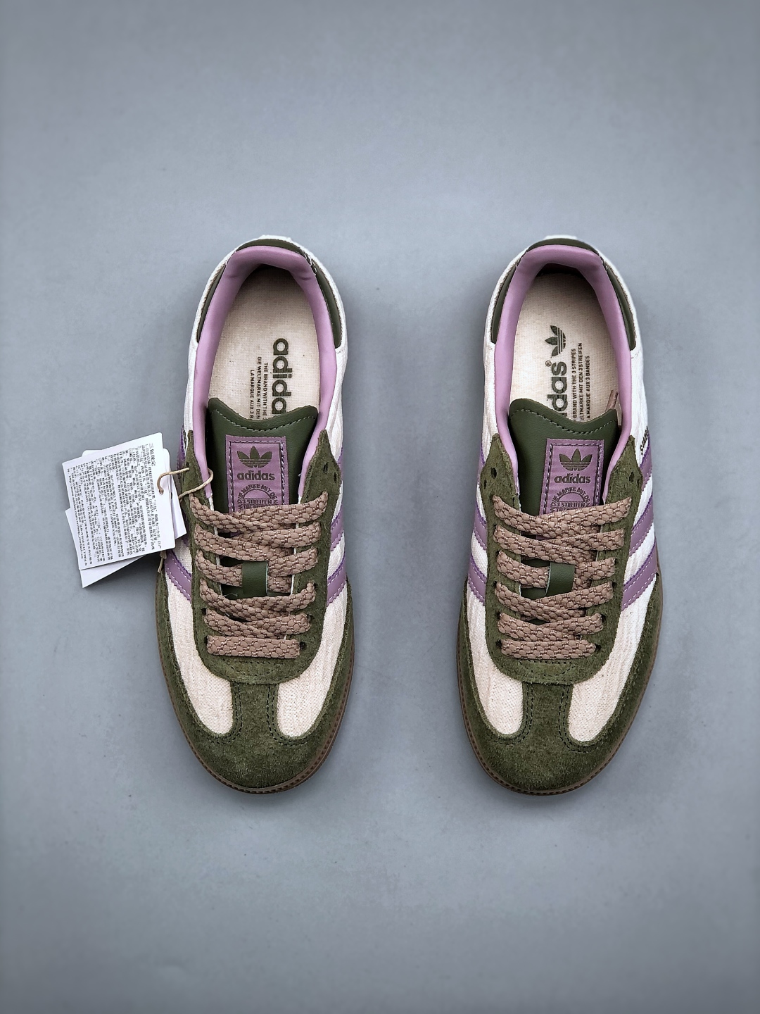 Adidas Samba OG Green Purple Sneakers - Retro Casual Low-Top Shoes 6 cmp i1746650264372 5228 0 4