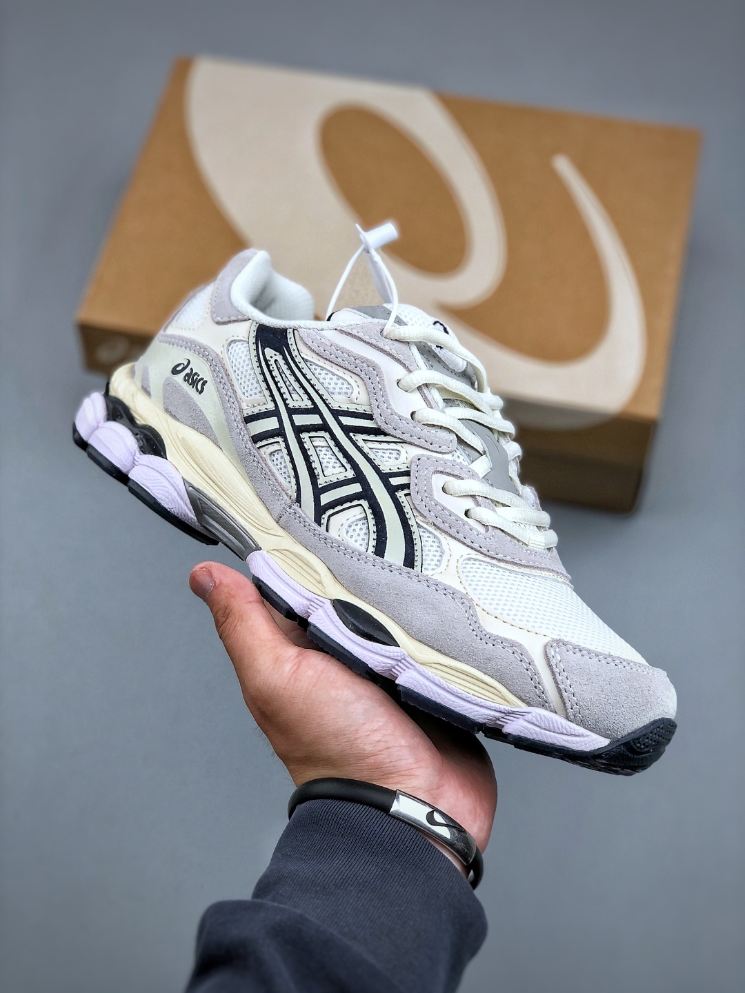 Asics Gel-NYC White Midnight Blue Retro Running Shoes 1203A788-101 2 cmp i1746737183946 6904 0 0