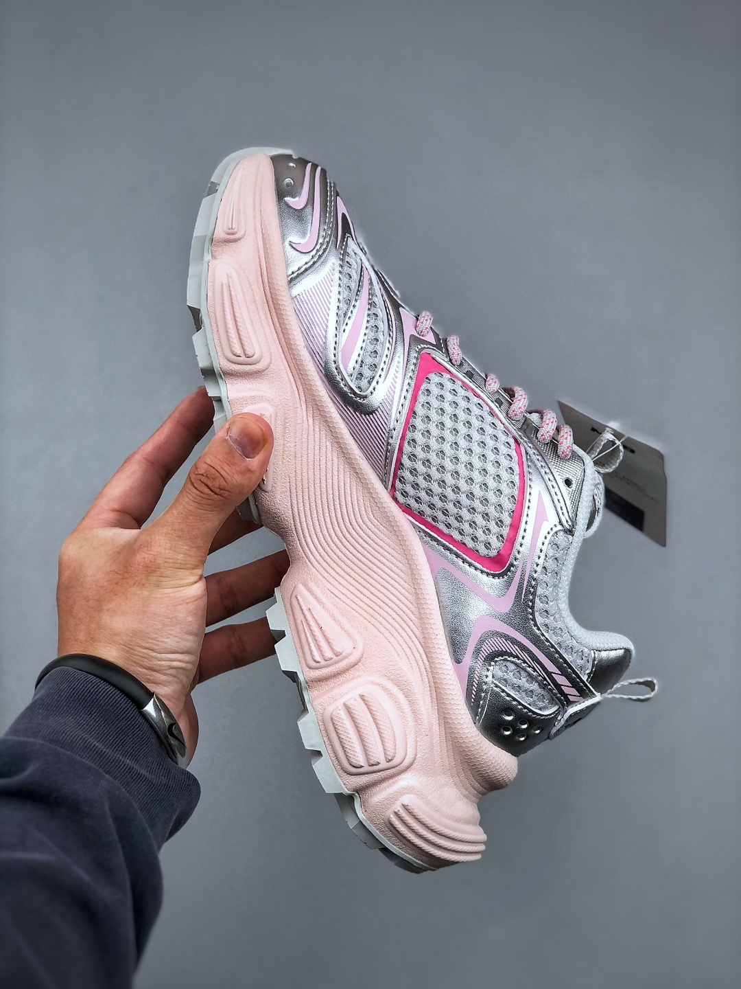 MLB Chunky Sneakers Women's Cyber Fashion Old Dad Shoes - Silver/Pink 3 cmp i1746737386024 8785 0 1