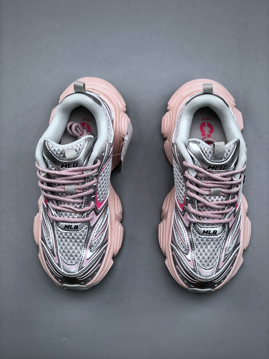 MLB Chunky Sneakers Women's Cyber Fashion Old Dad Shoes - Silver/Pink 6 cmp i1746737387474 9134 0 4
