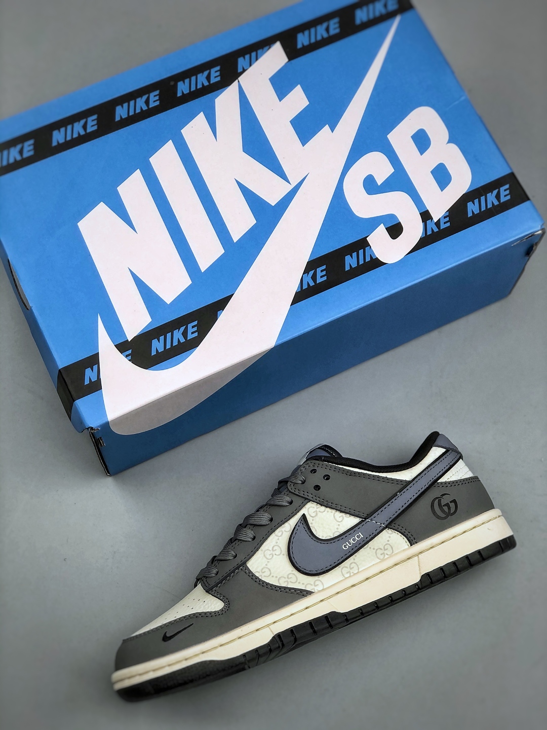 Nike Dunk Low Retro Gucci Custom DIY Sneakers - Gray/White, All Sizes 4 cmp i1746823331833 2093 0 2