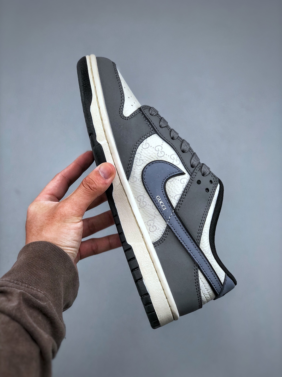 Nike Dunk Low Retro Gucci Custom DIY Sneakers - Gray/White, All Sizes 3 cmp i1746823333502 1604 0 1