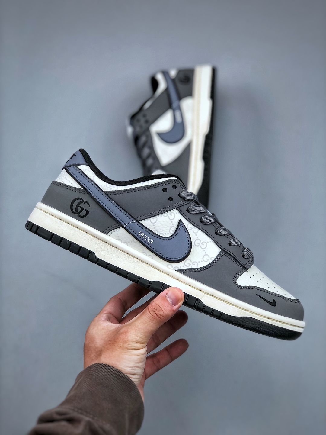 Nike Dunk Low Retro Gucci Custom DIY Sneakers - Gray/White, All Sizes 5 cmp i1746823333504 9725 0 3